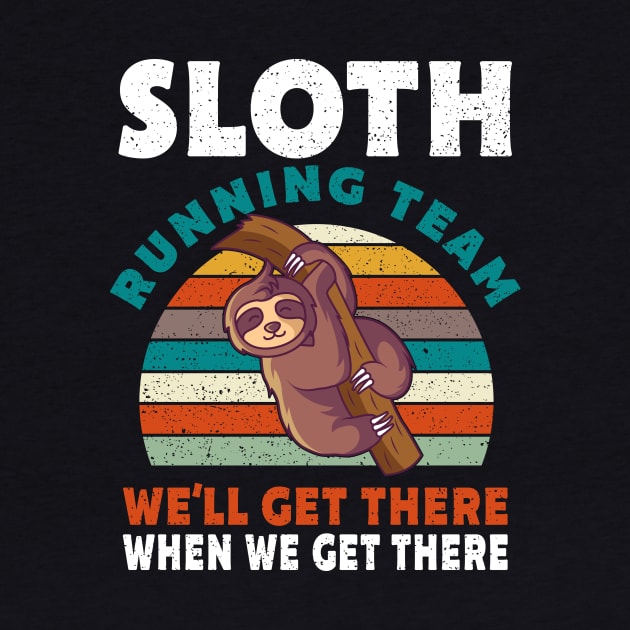 Sloth Running Team Gift by Delightful Designs